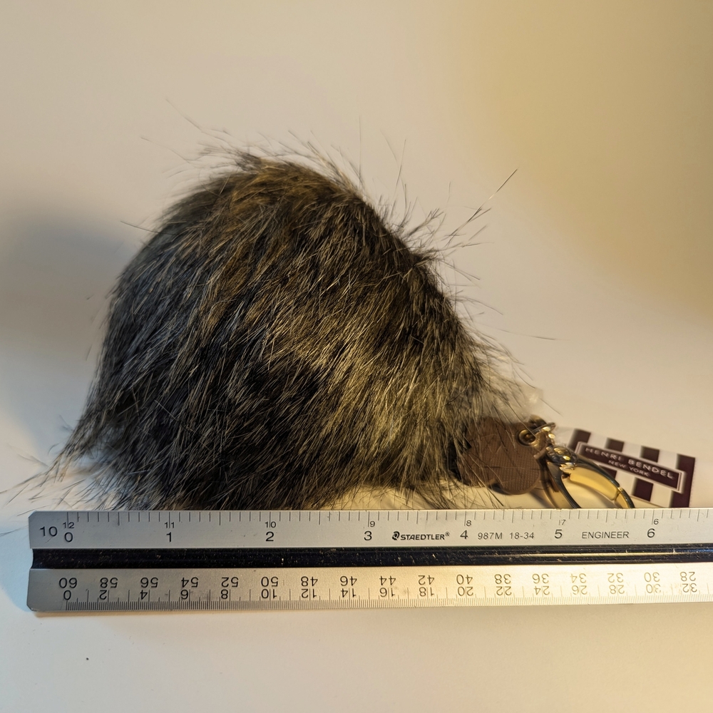 NWT - Henri Bendel Faux Fur Puff Keyfob